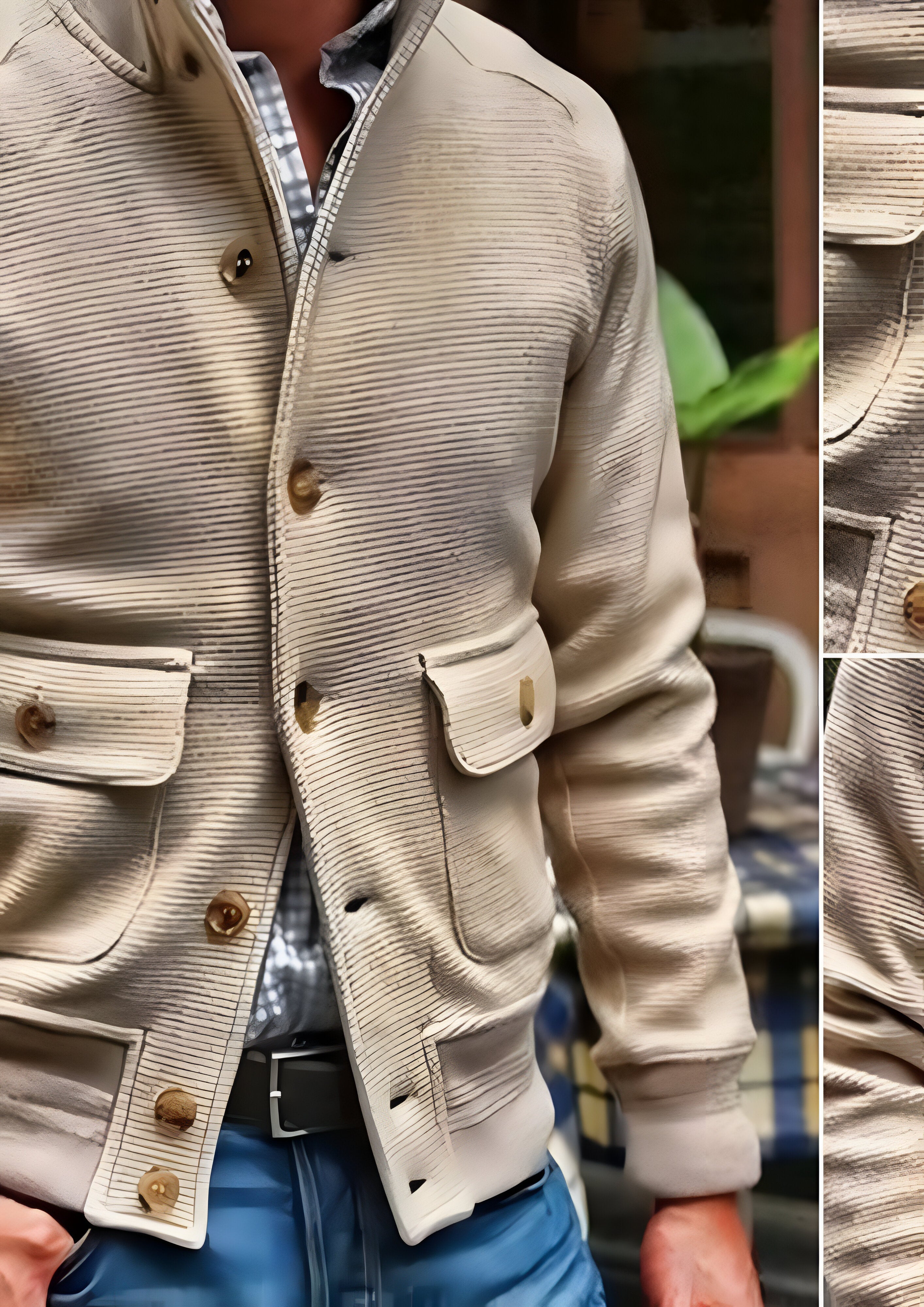 Stand Collar Jacket | Men's Button Up
