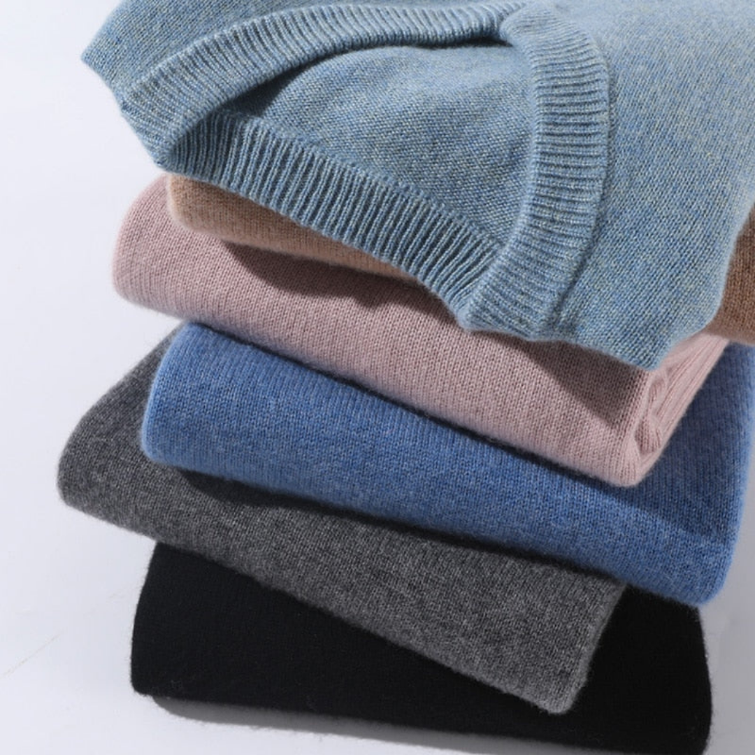 V-Neck Jumper | Men Plain Minimal Knit