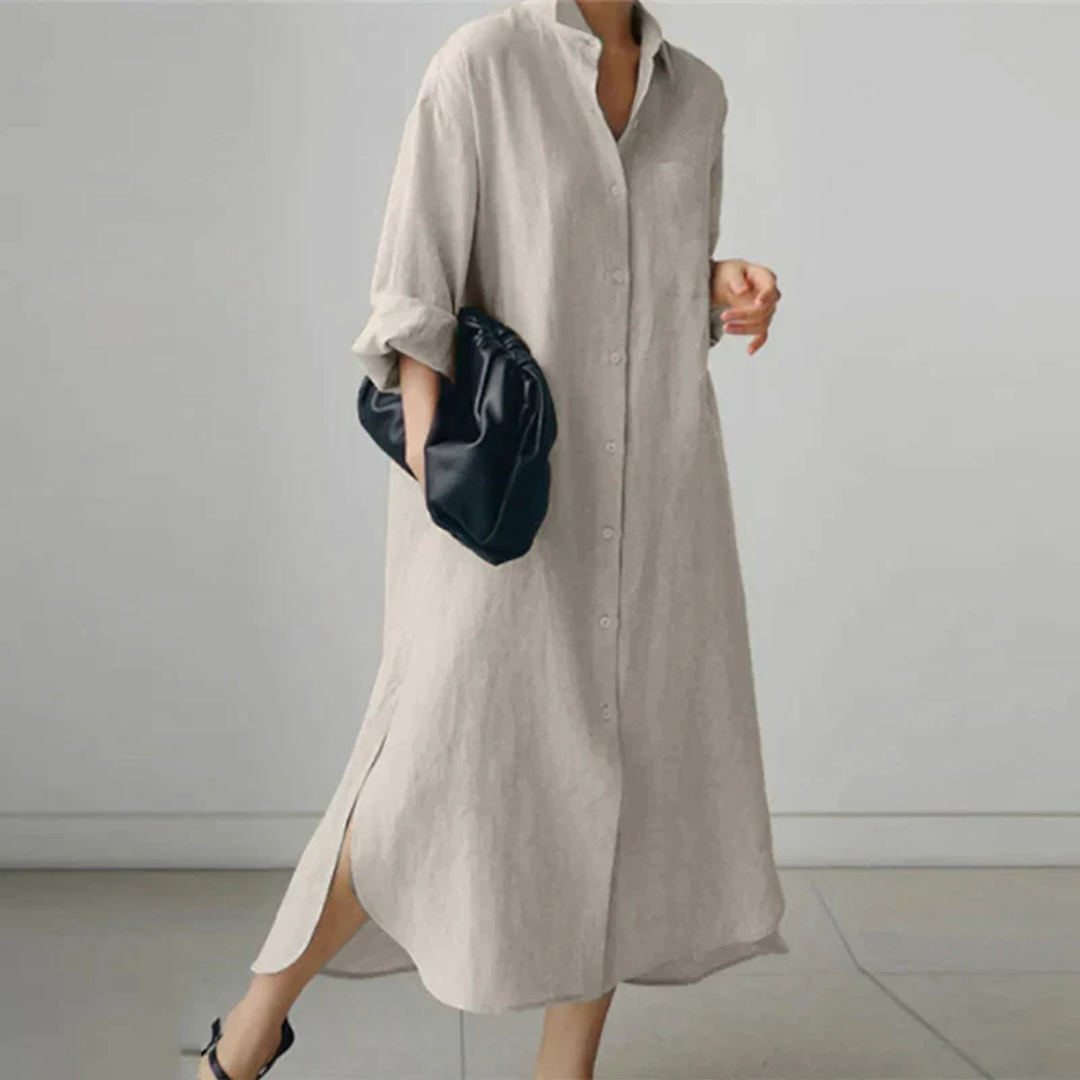 Women’s Minimalist Shirt Dress | Maxi