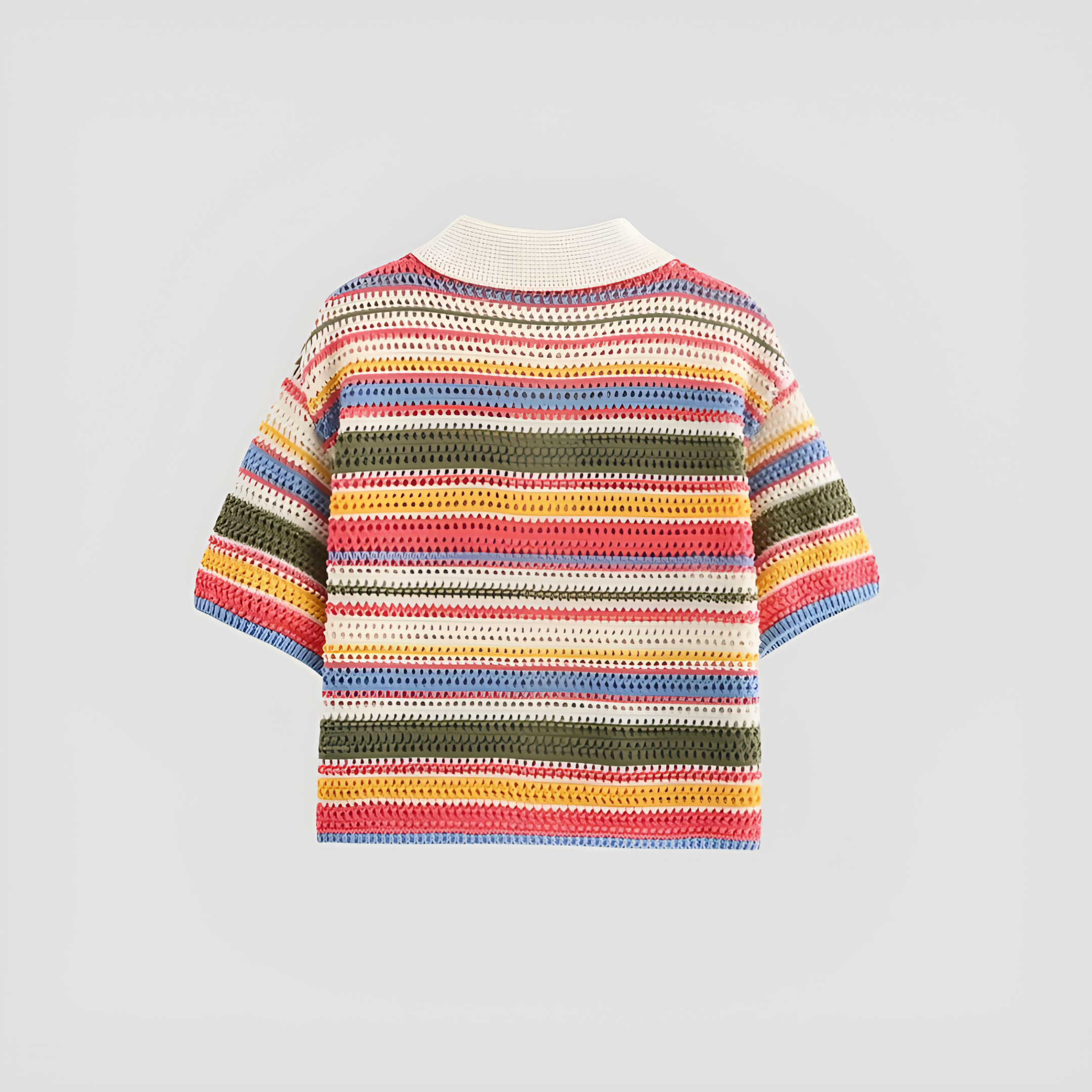 Knit Polo Cardigan | Women's Striped