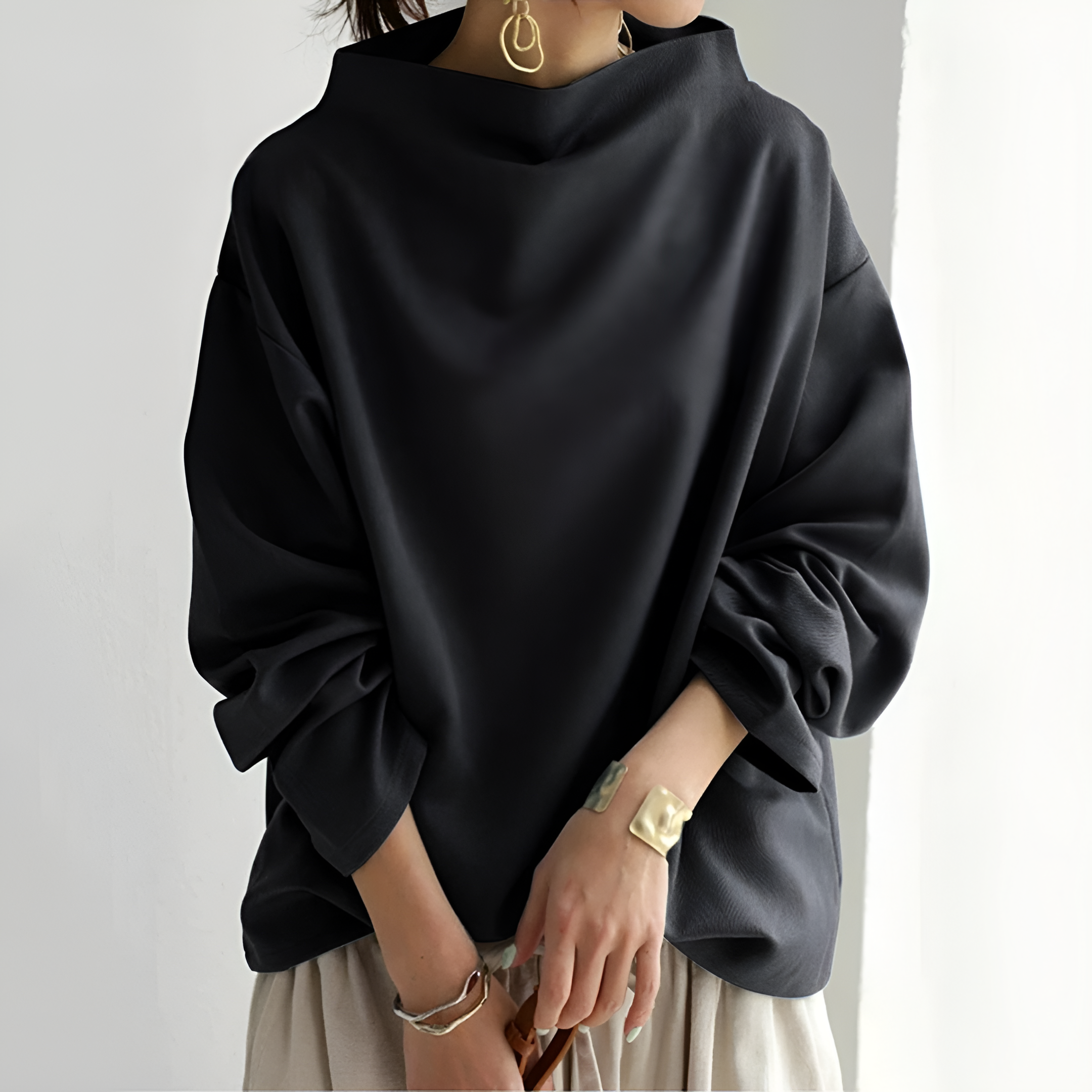 Soft Knit Jumper | Women's Winter Funnel Neck