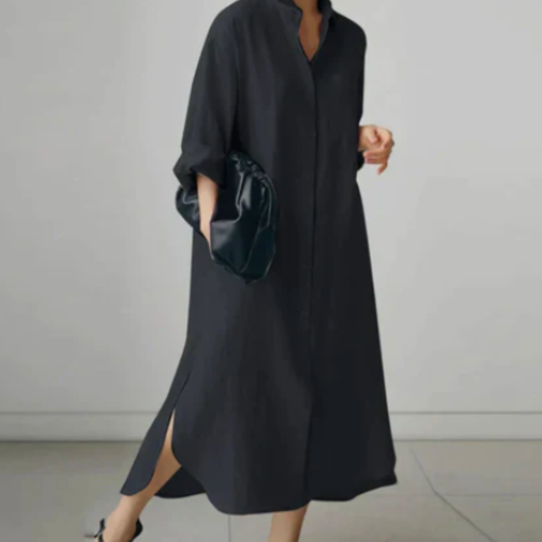 Women’s Minimalist Shirt Dress | Maxi