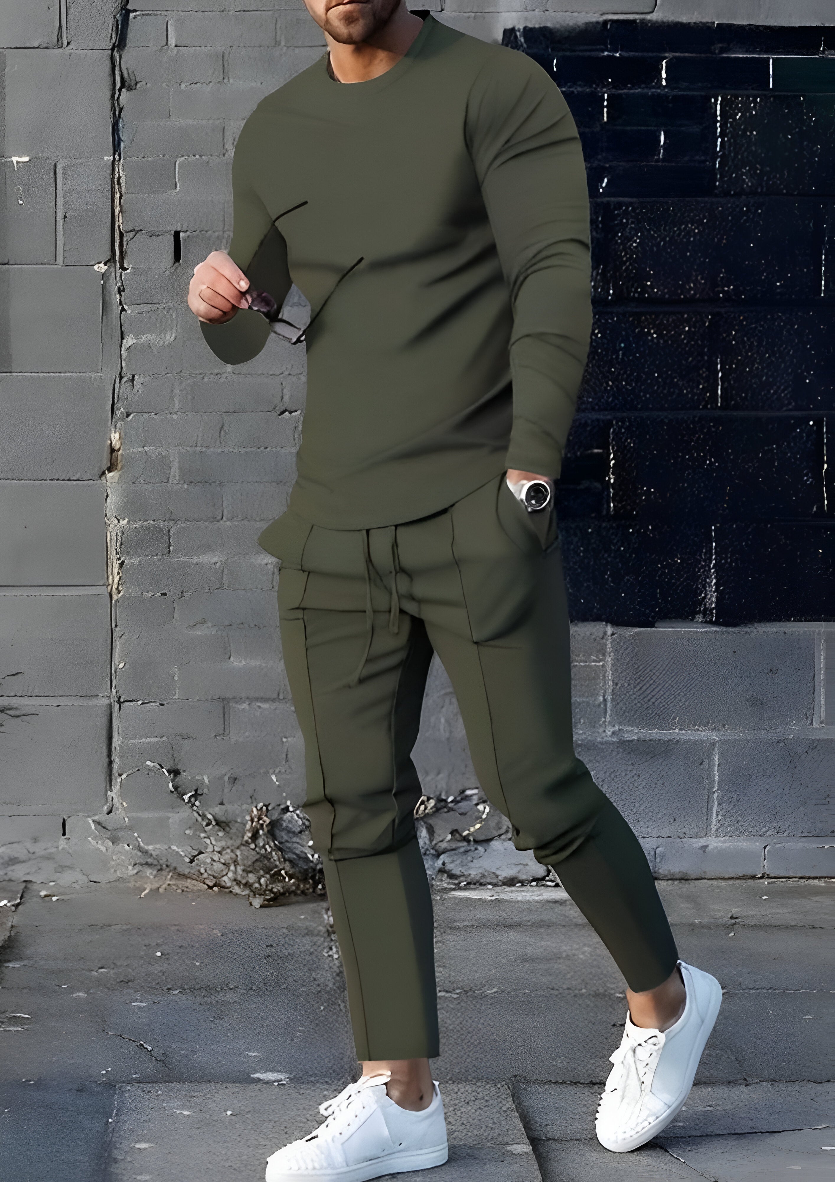 Long Sleeve Top and Trousers Set | Mens Tracksuit