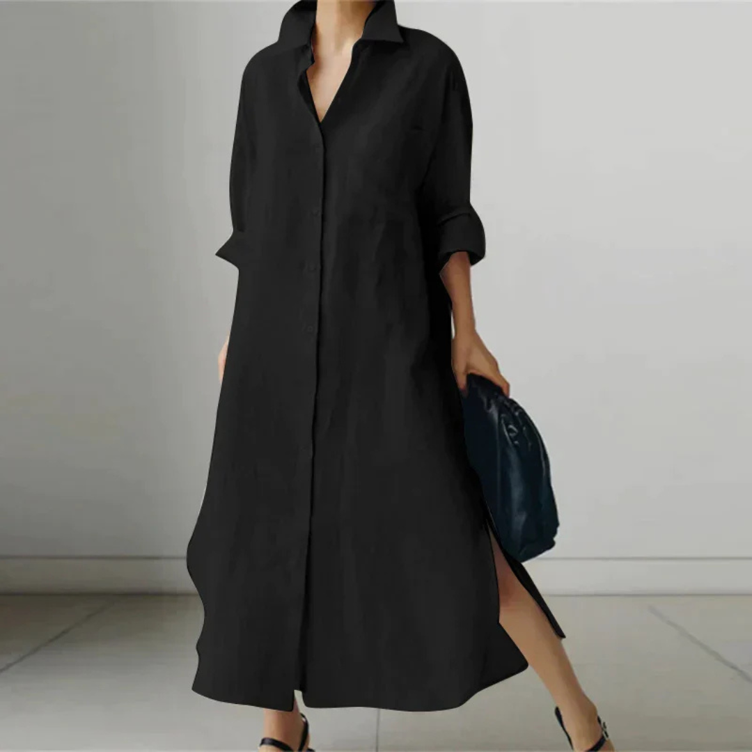 Women’s Minimalist Shirt Dress | Maxi
