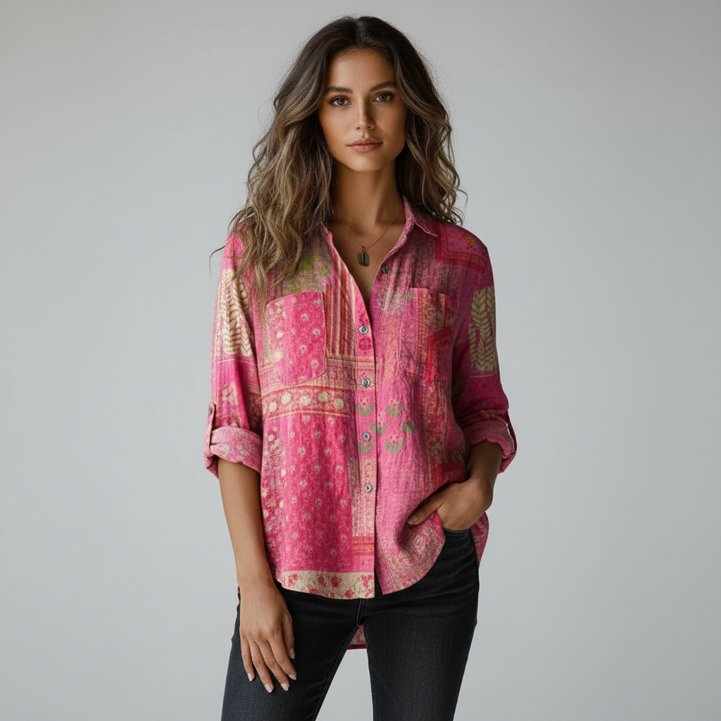 Women’s Printed Blouse | Long Sleeve