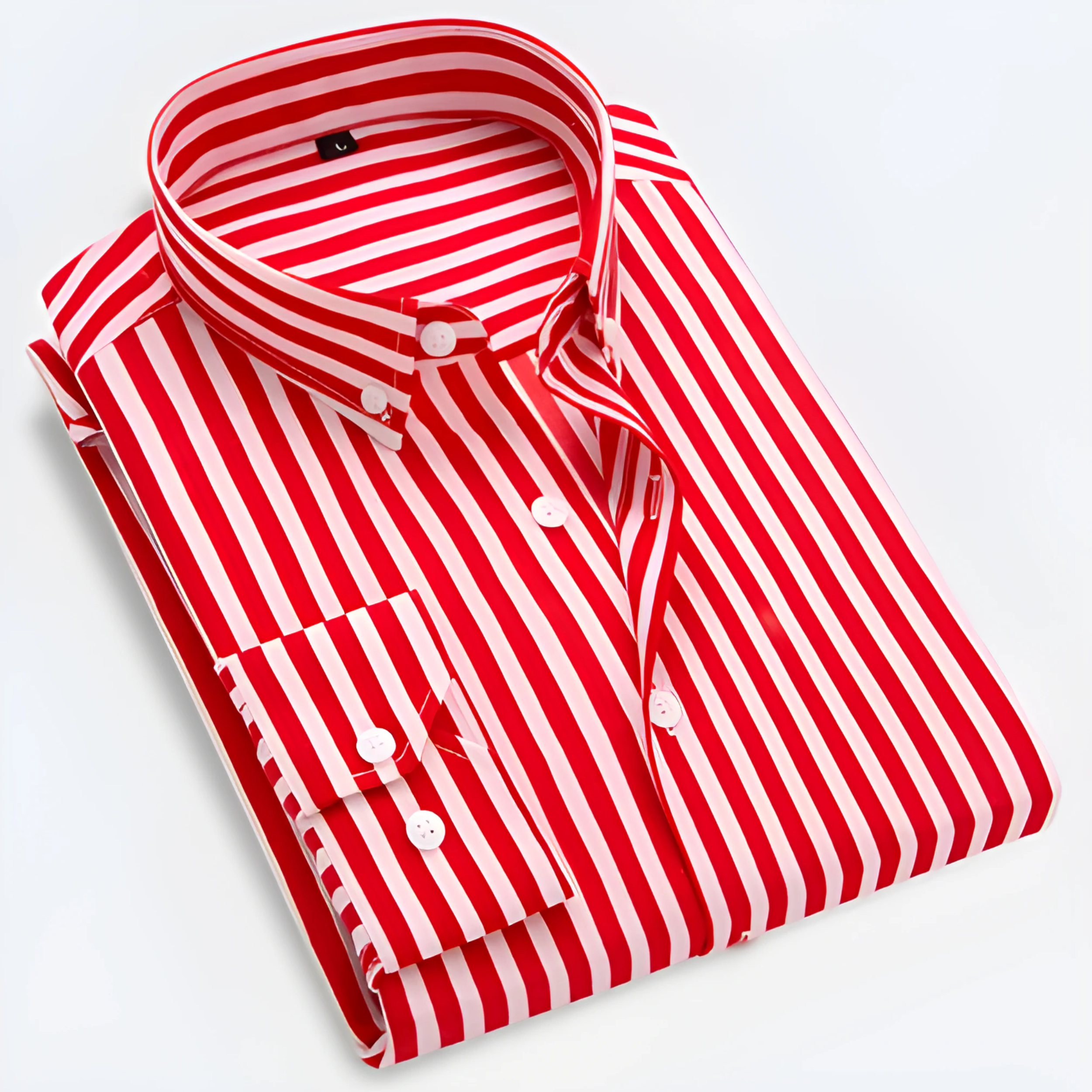 Men’s Striped Long Sleeve Shirt – Smart Casual Button-Up in Multiple Colours