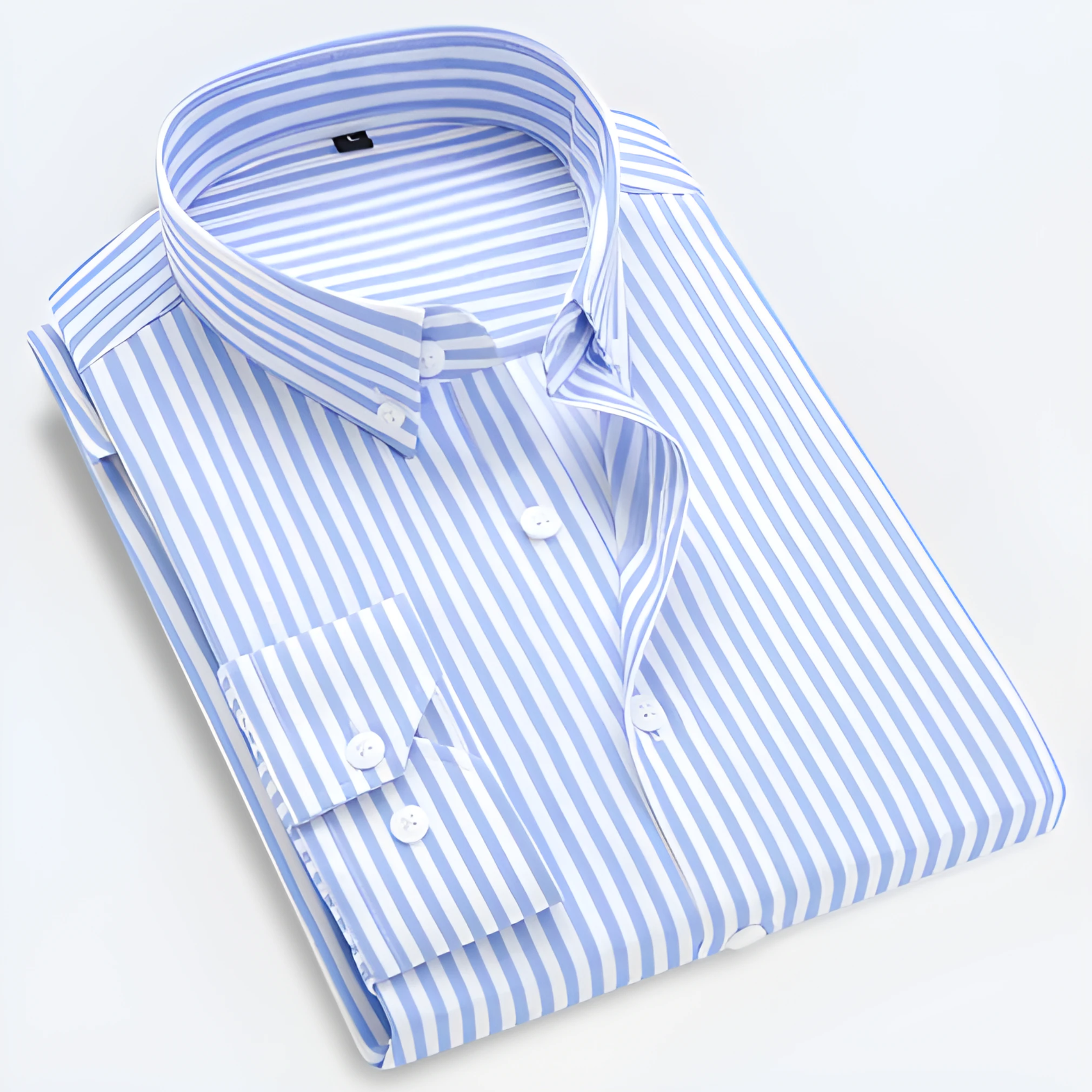 Men’s Striped Long Sleeve Shirt – Smart Casual Button-Up in Multiple Colours