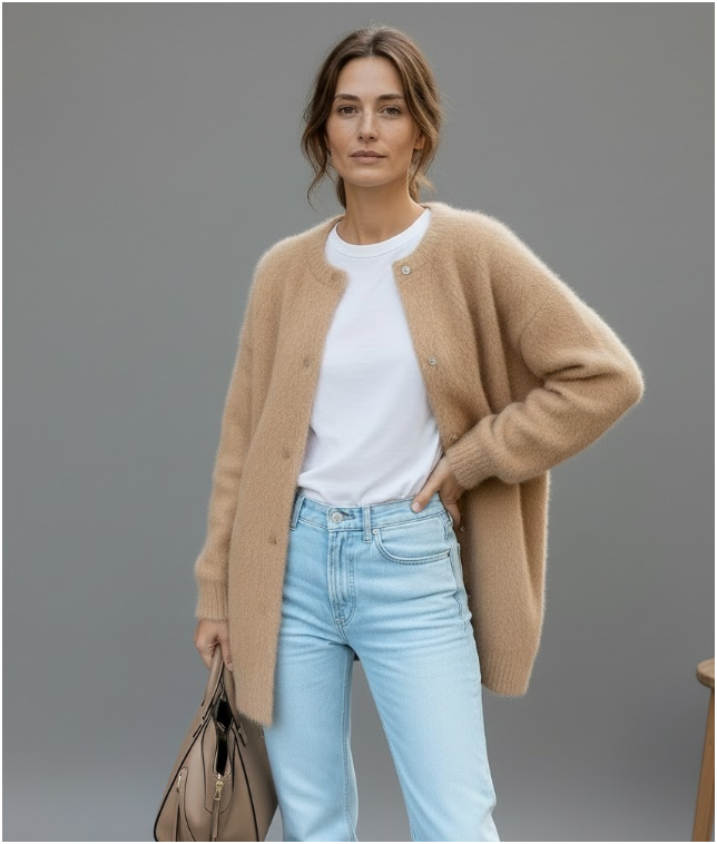 Women's Knitted Cardigan | Loose Fit