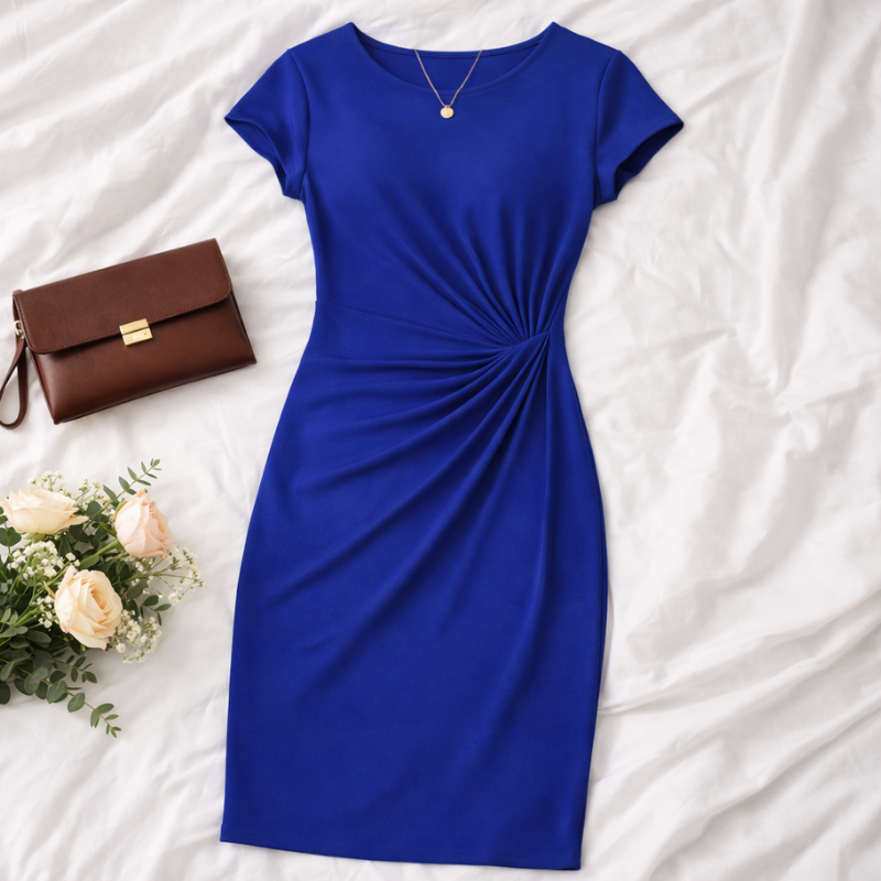 Women’s Short Sleeve Formal Dress | Midi
