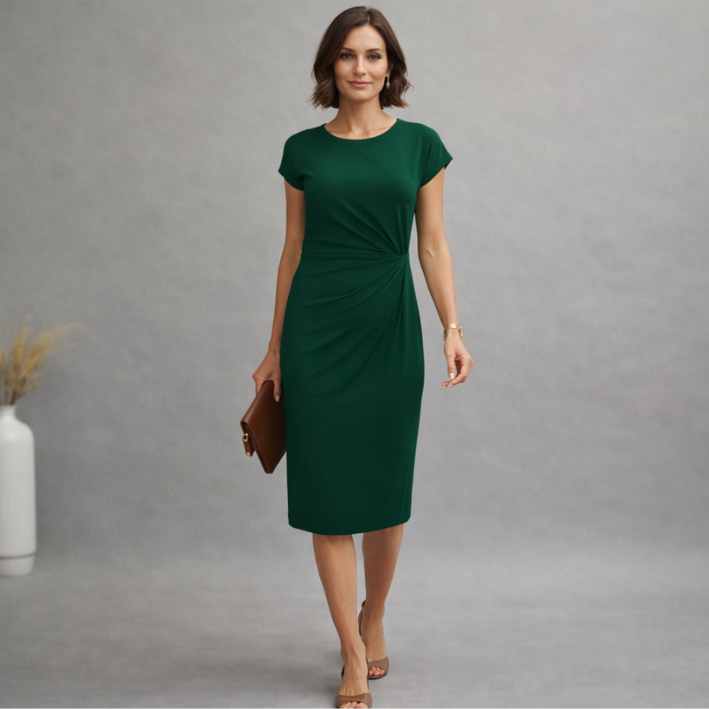 Women’s Short Sleeve Formal Dress | Midi