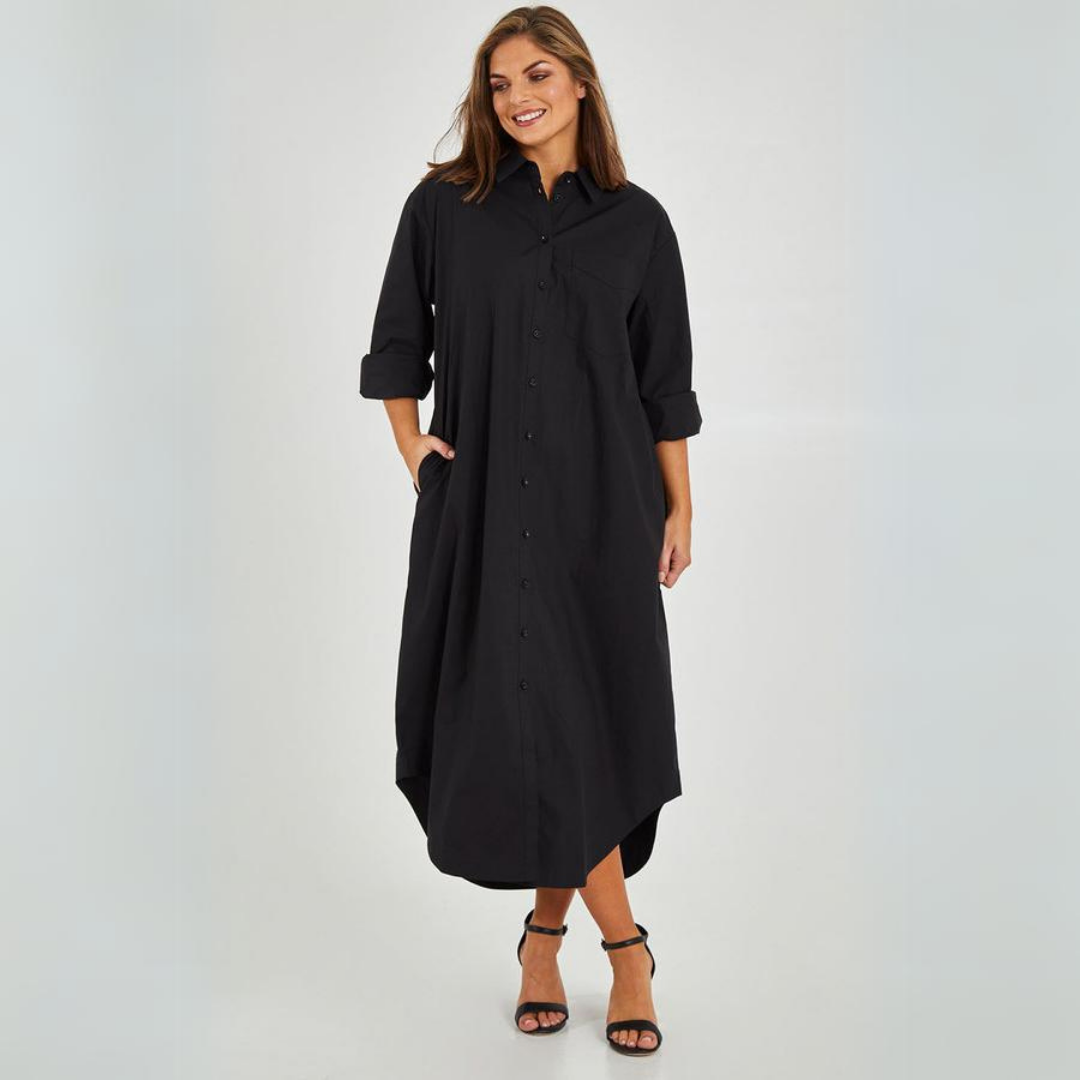 Women’s Minimalist Shirt Dress | Maxi