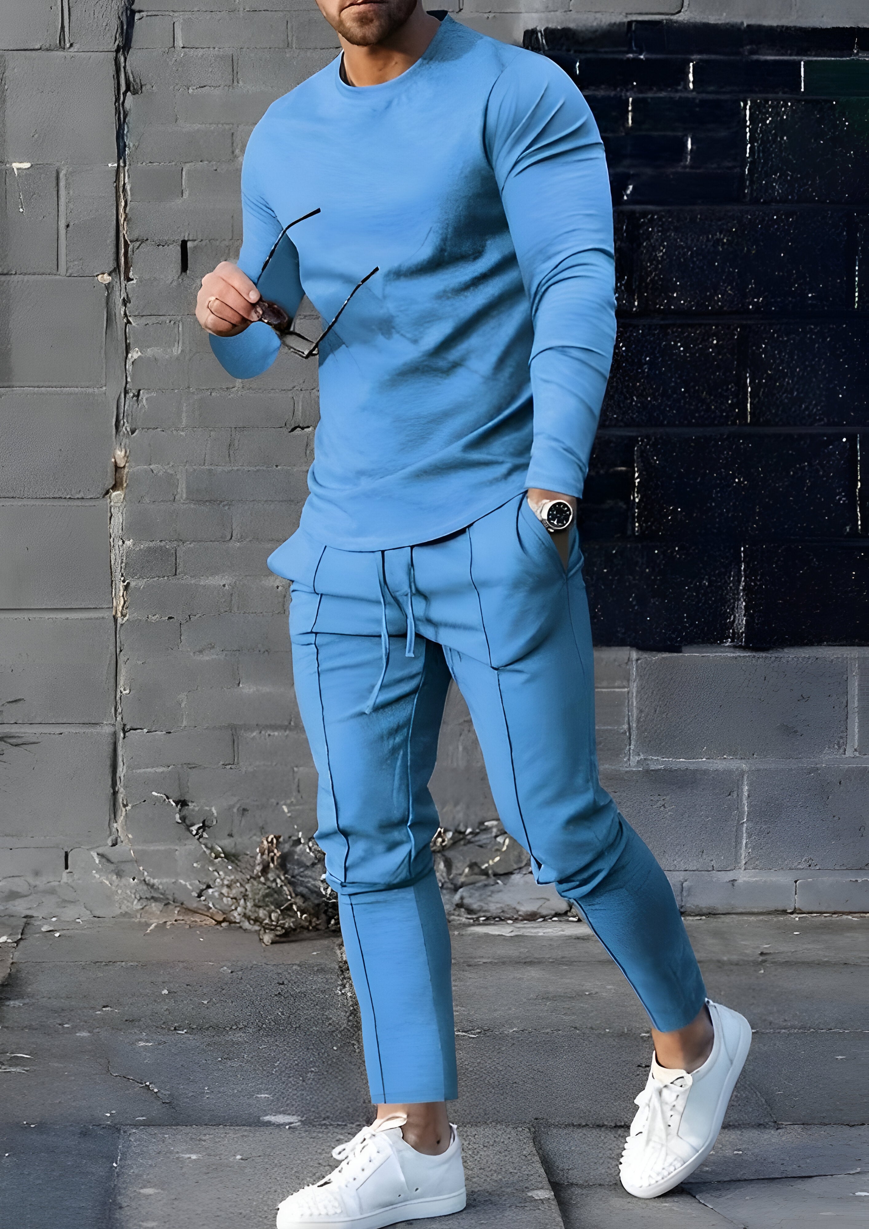 Long Sleeve Top and Trousers Set | Mens Tracksuit