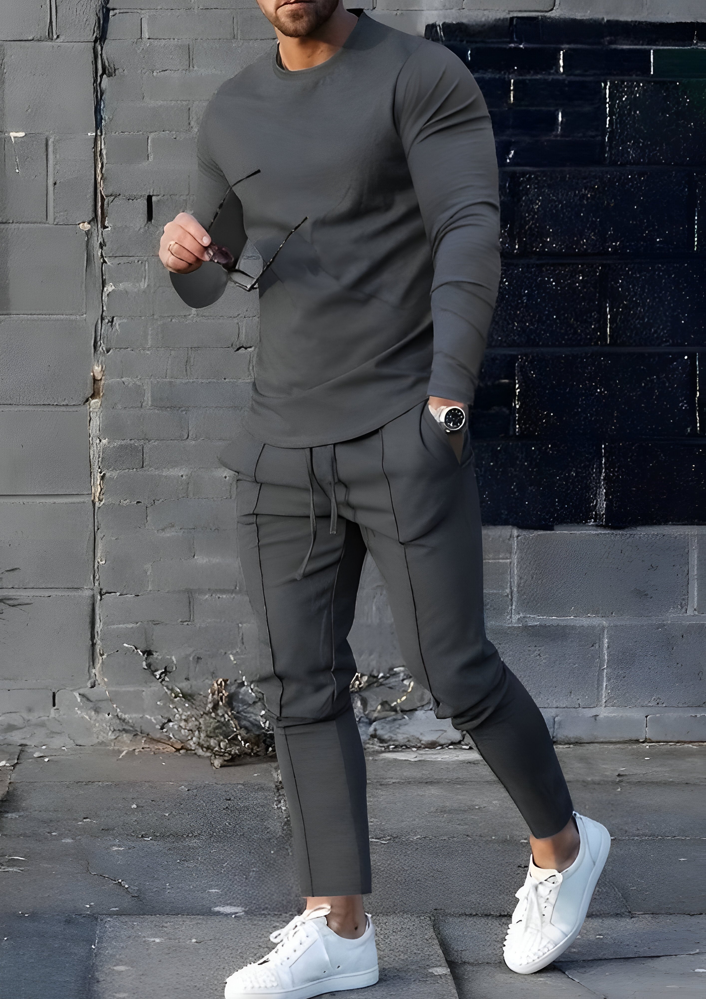 Long Sleeve Top and Trousers Set | Mens Tracksuit