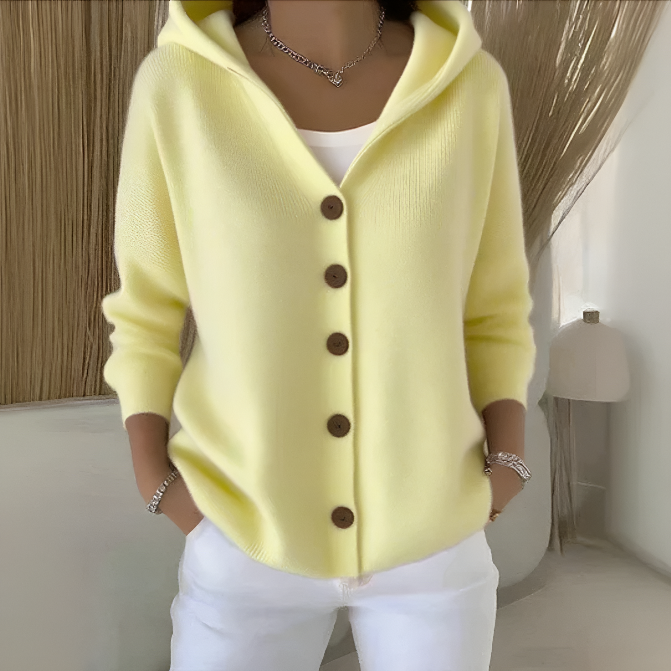 Knit Polo Cardigan | Women's Winter Striped