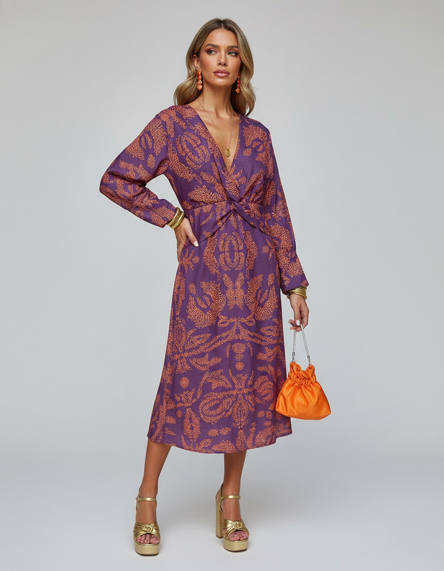 Women’s Boho Wrap Dress | Maxi