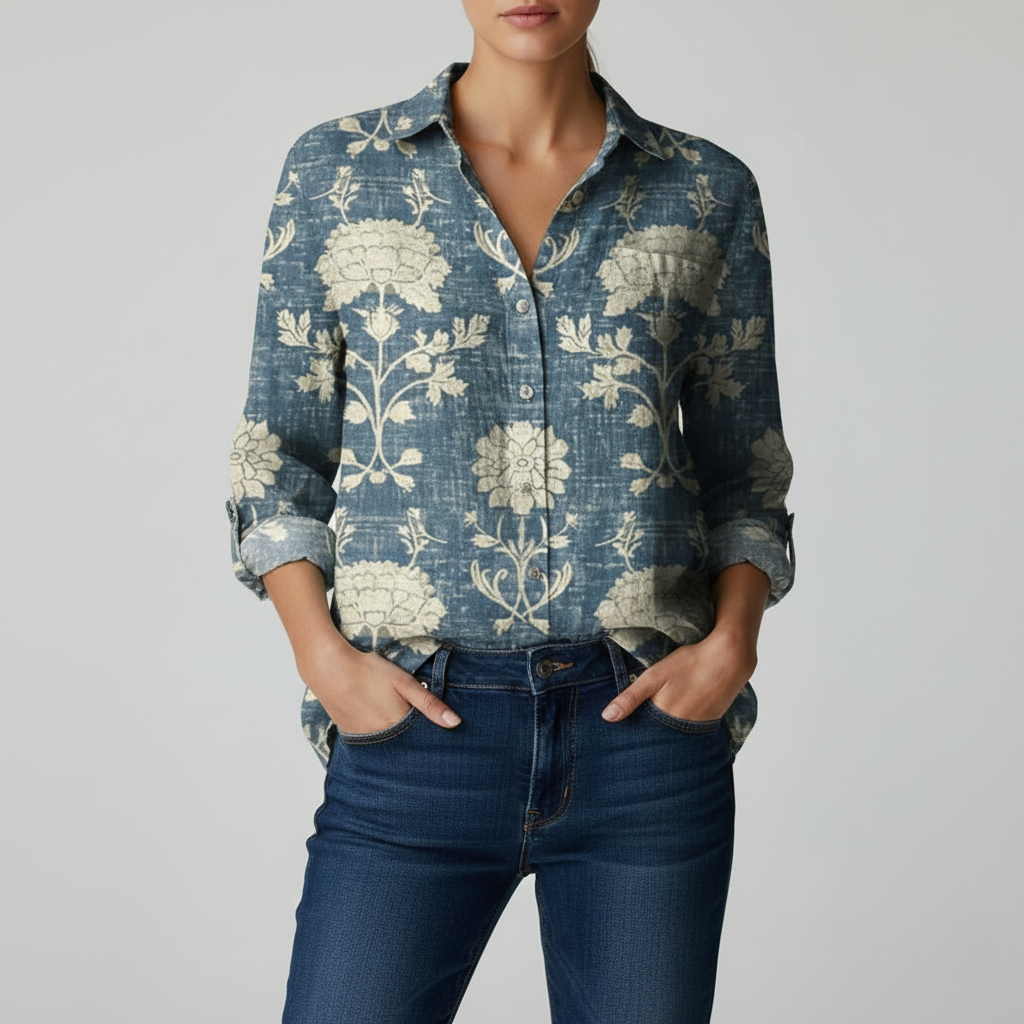 Women’s Printed Blouse | Long Sleeve