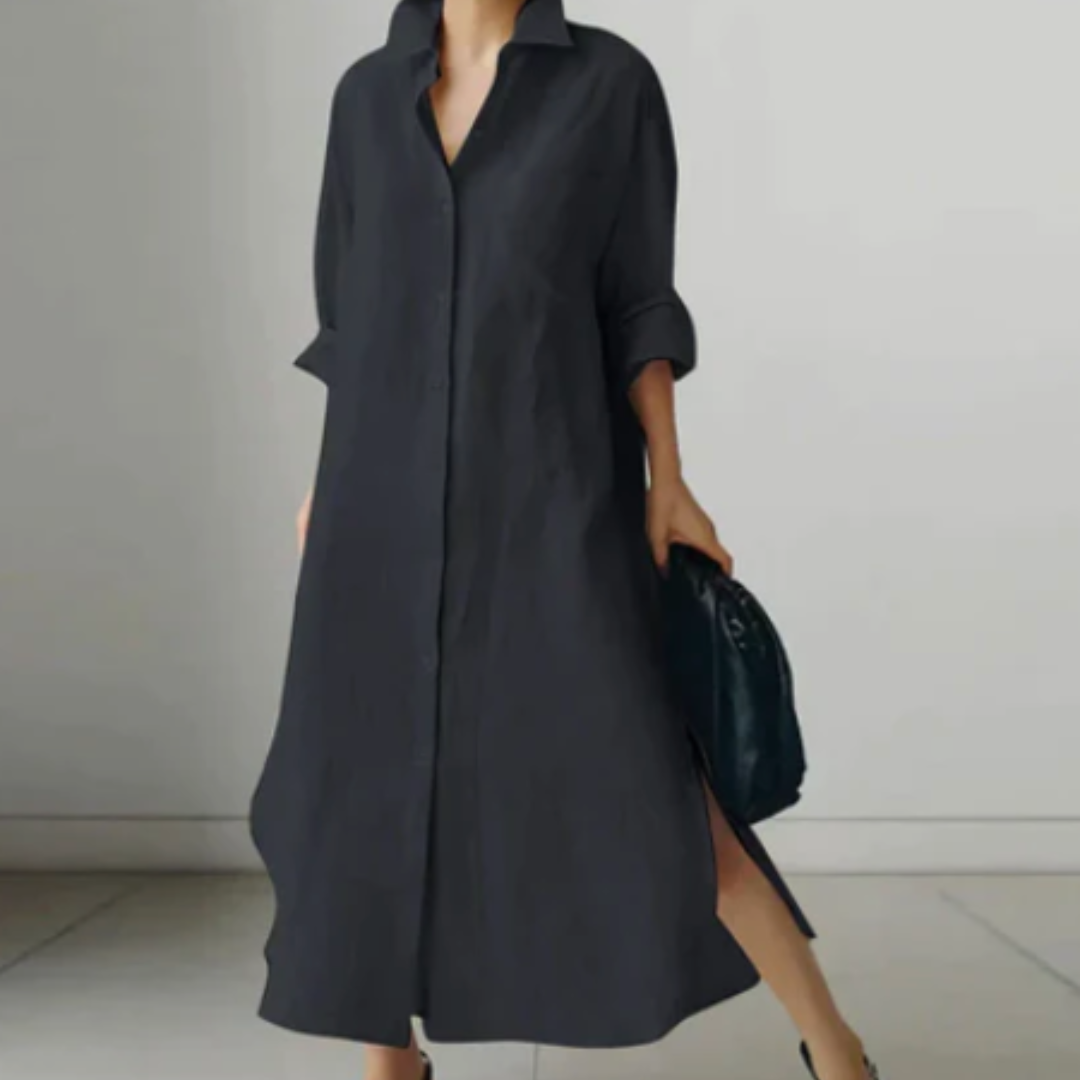 Women’s Minimalist Shirt Dress | Maxi