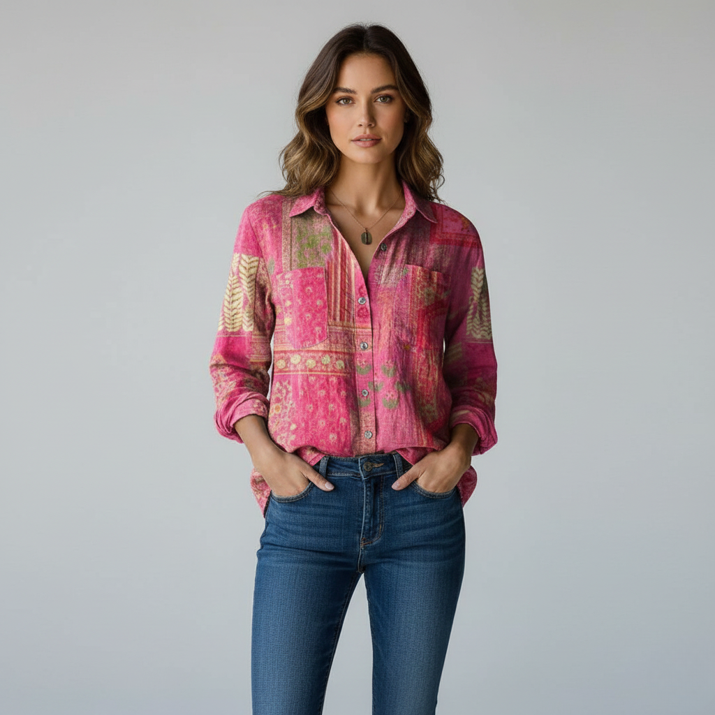 Women’s Printed Blouse | Long Sleeve