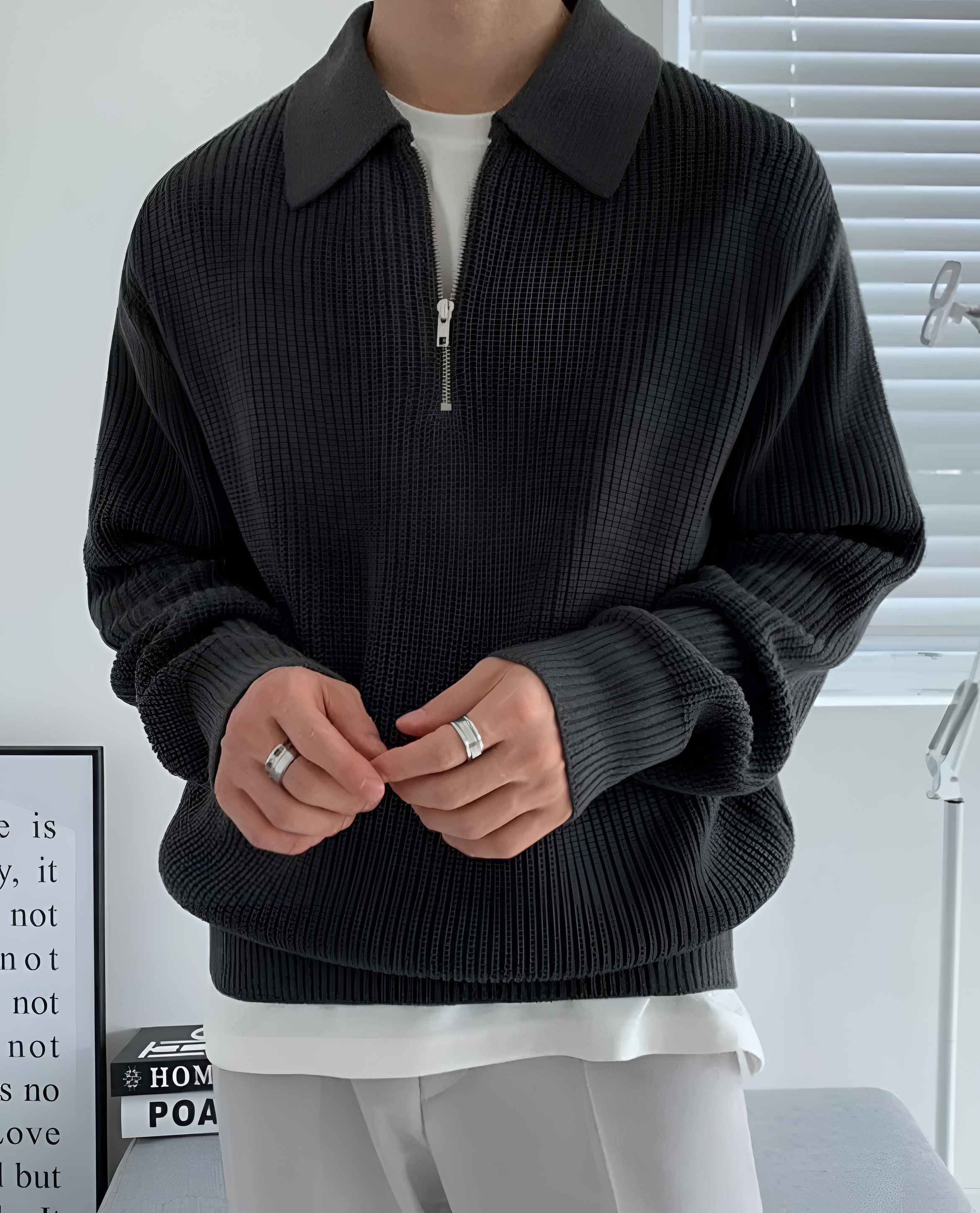 Half Zip Jumper | Men's Winter Modern Aesthetic