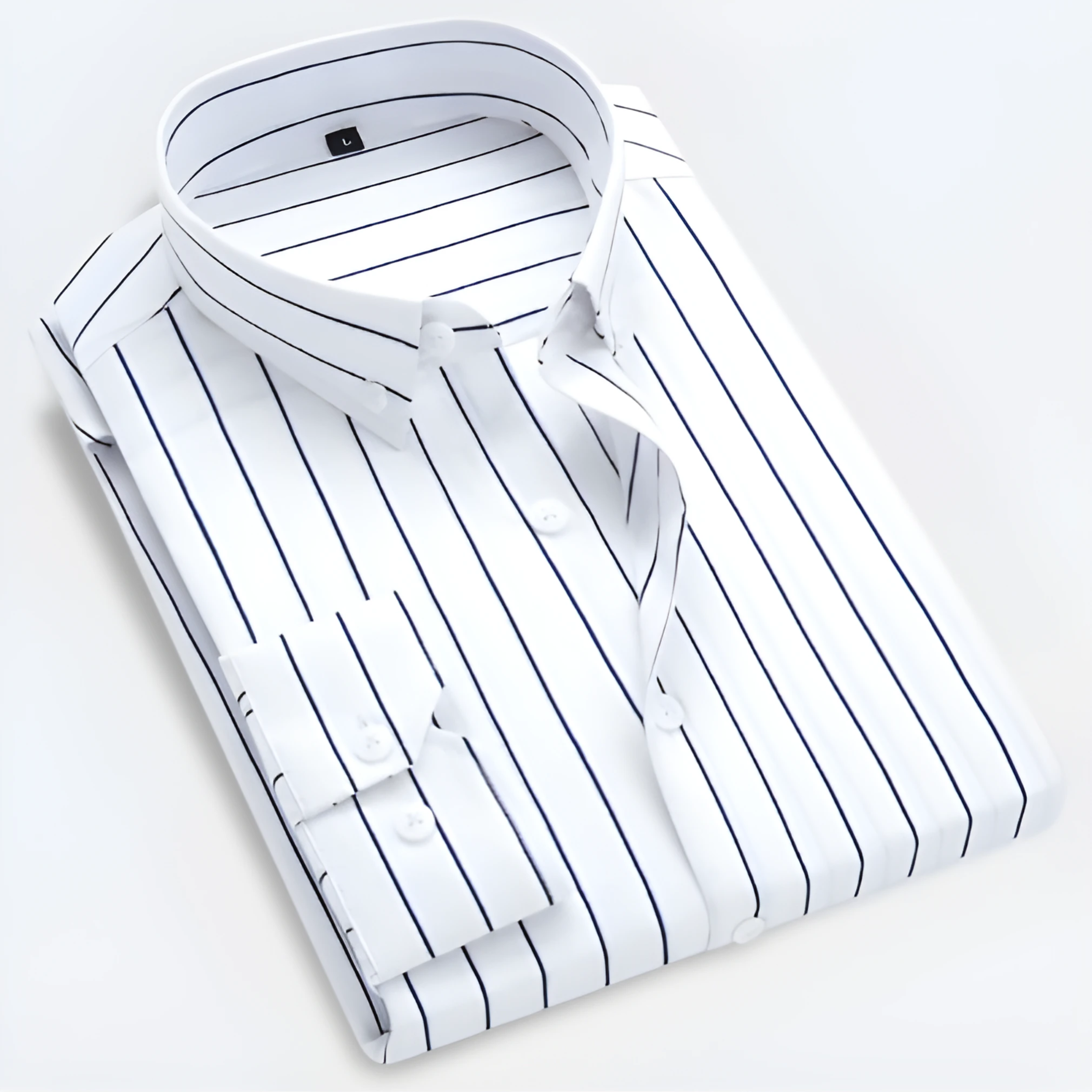 Men’s Striped Long Sleeve Shirt – Smart Casual Button-Up in Multiple Colours
