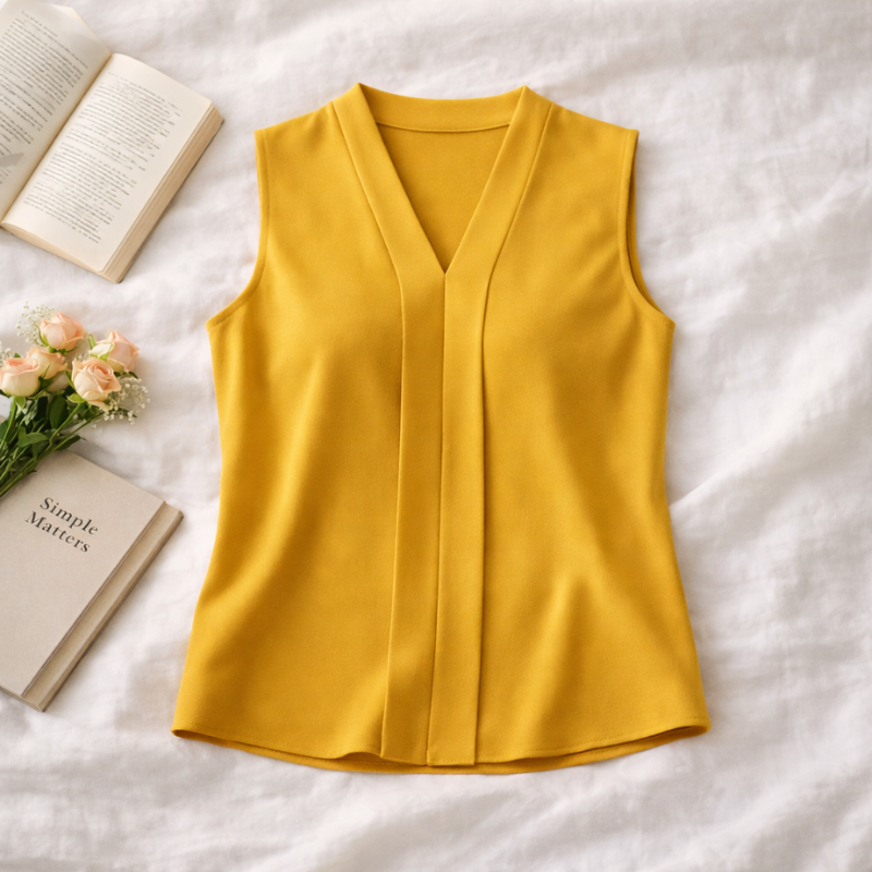 Women’s V-Neck Formal Blouse | Sleeveless
